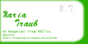 maria traub business card